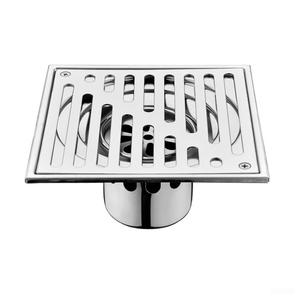 Square Stainless Steel Floor Drain 110Mm 150X150mm Rustproof Heavy Duty Odour Blocking Removable Cover For Shower 9105992359479