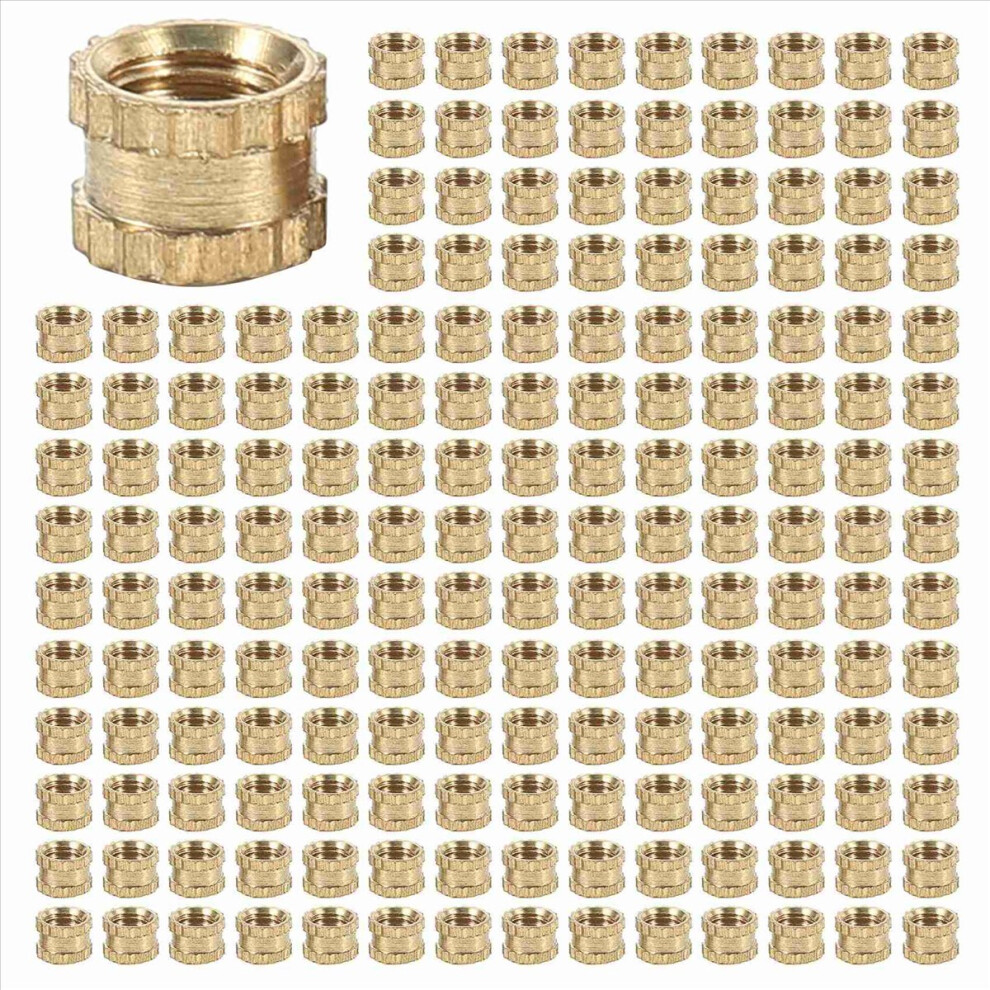 M3 X 3Mm Female Thread Brass Knurled Threaded Insert Embedment Nuts 1000Pcs 4853796318134