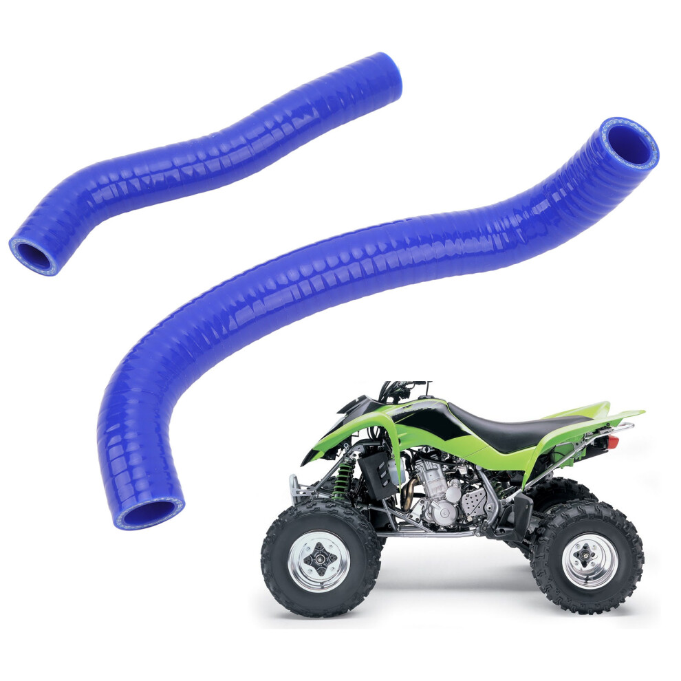 2Pcs Silicone Radiator Coolant Hoses Kit For Atv 2003-2008 Blue 4631363769370