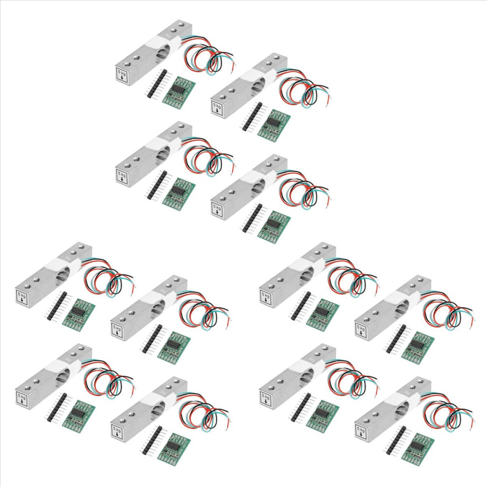 Digital Load Cell Weight Sensor,12Set 5Kg Load Cell Hx711 Ad Weighit Amplifier Module Pressure Sensor Ar Duino Load Cell 4853796322704