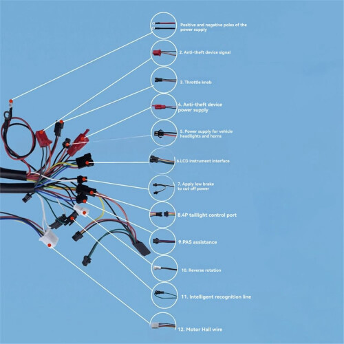 36/48V 500W Trainers Rollers Electric Bike Controller Kit Motor Controller with 802 Half Throttle Handle LCD Panel 1