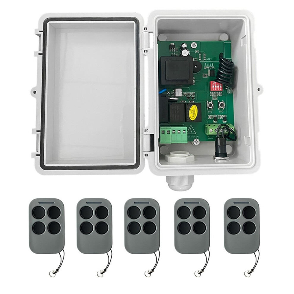 Ac220v Roller Shutter Control Board Tubular Motor Receiver +5Xremote Control For Garage Roller Shutter Gate Opener 4854054995920