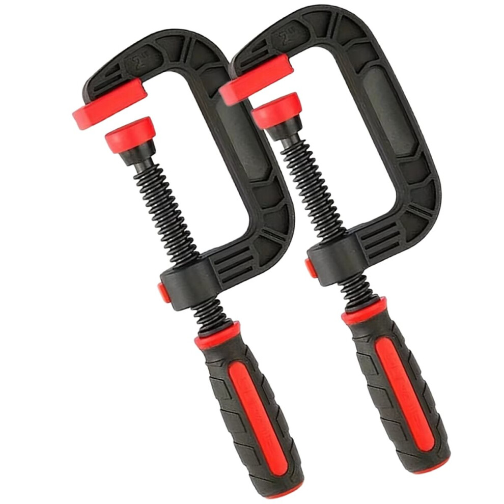 2Pcs/Set Woodworking Clamps With Strong Clamping Force, Reinforced Plastic Nylon Heavy-Duty Spring Jaw Opening Clamps 4854054998228