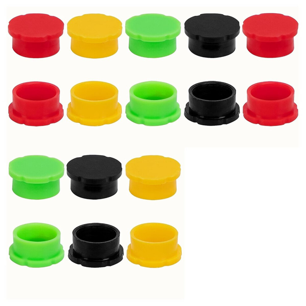 16 Pcs 3ml Protective Vial Caps, Leakproof Silicone Glass Vial Caps Covers, Reusable 4 Colors Glass Vials Protective