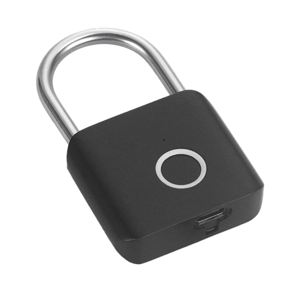 Keyless Smart Fingerprint Padlock Usb Charging Fingerprint Lock Waterproof Door Lock 0.2Sec Unlock Security Padlock A 4854054909675