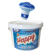 Happy Hot Tubs 2kg Chlorine Tablets 20g Tub + Free Dispenser