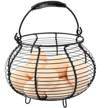 Chicken Wire Egg Basket for Gathering Fresh Eggs,Vintage Chicken Egg Collecting-Basket with Handle for Easter Christmas