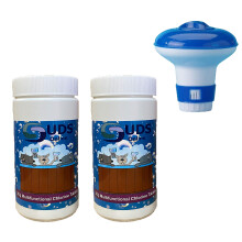 SUDS-ONLINE Chlorine Floating Dispenser with 100 x 20g Tablets for Pools Spa Hot Tub