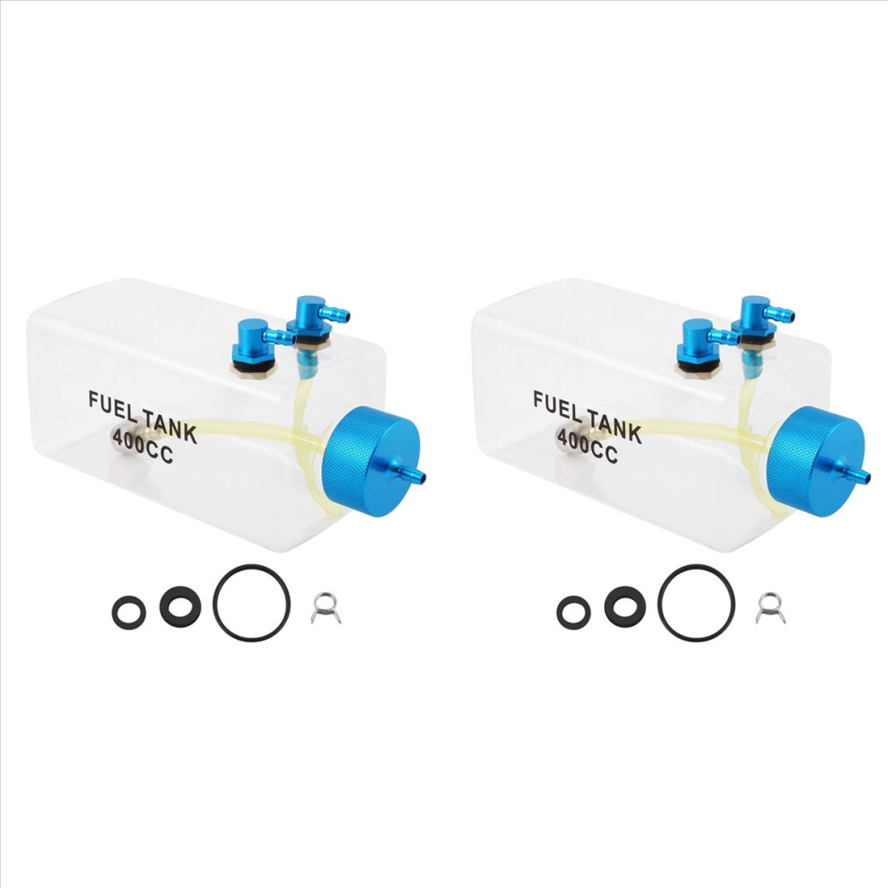 2X Tank Petrol Transparent Plastic Bottle 400Cc Cnc For Rc Gas And Nitro Airplane 4853796321950
