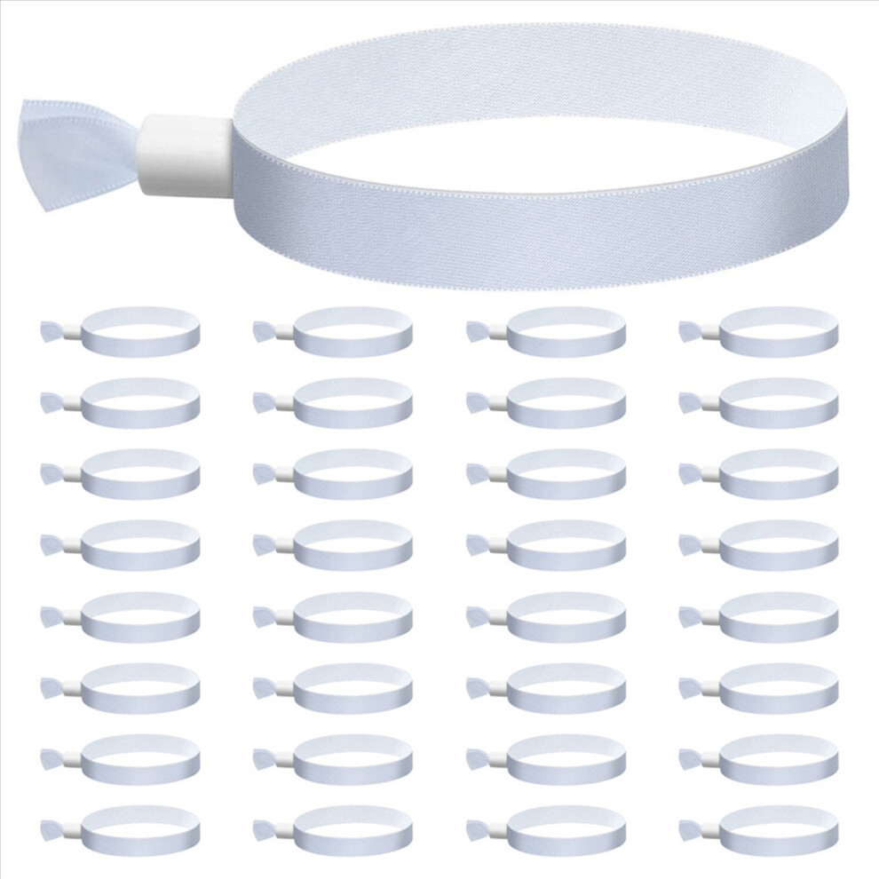 200 Pcs Cloth Event Wristbands, Colored Wrist Bands For Events, For Concert Wrist Strap (White) 4853796322926