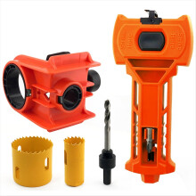Door Lock Installation Kit Ball Lock Hole Opener Fit 1-3/8inch 1-3/4inch Door Thickness for Wood and Metal Door Orange A
