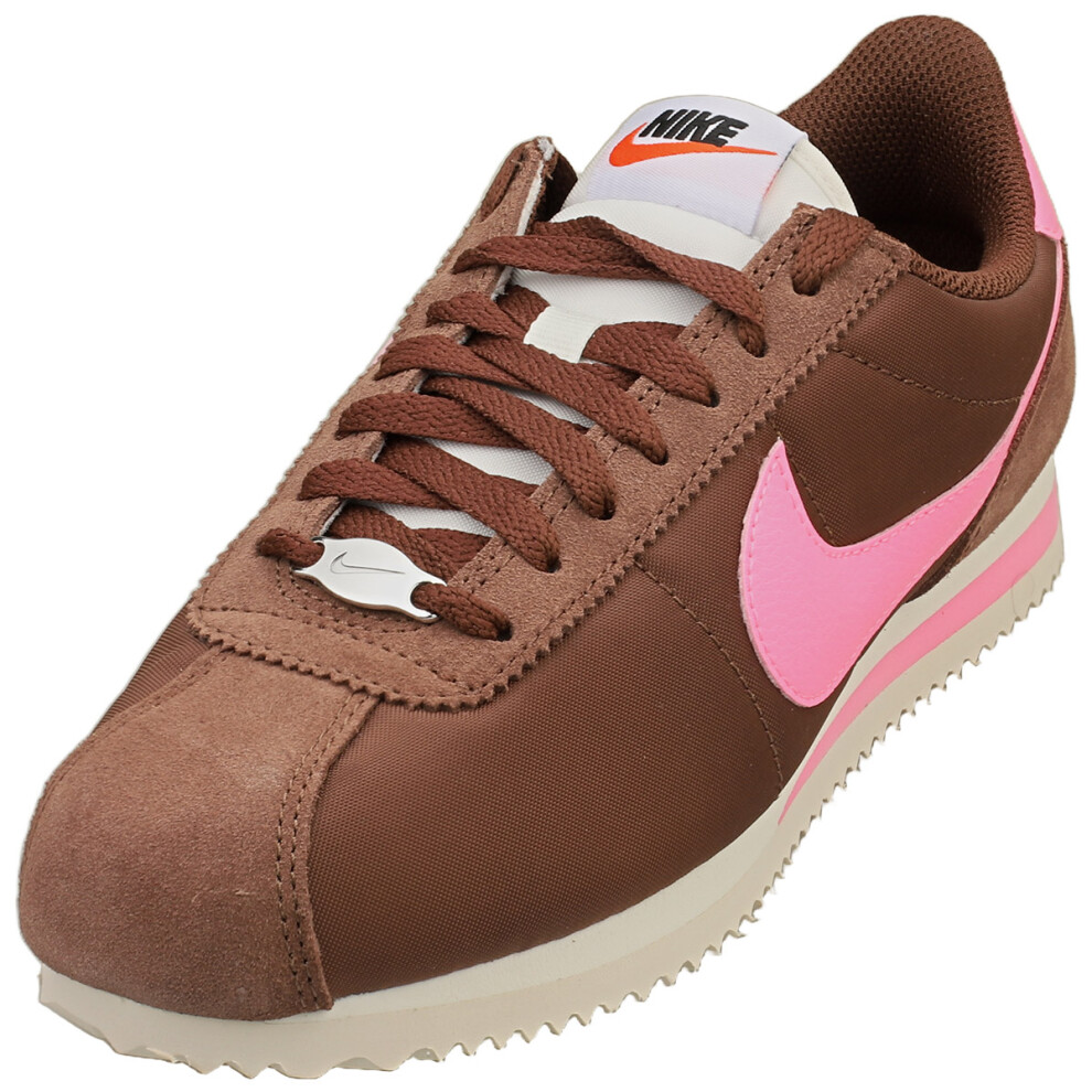 Nike (6) Cortez Womens Fashion Trainers In Brown Pink