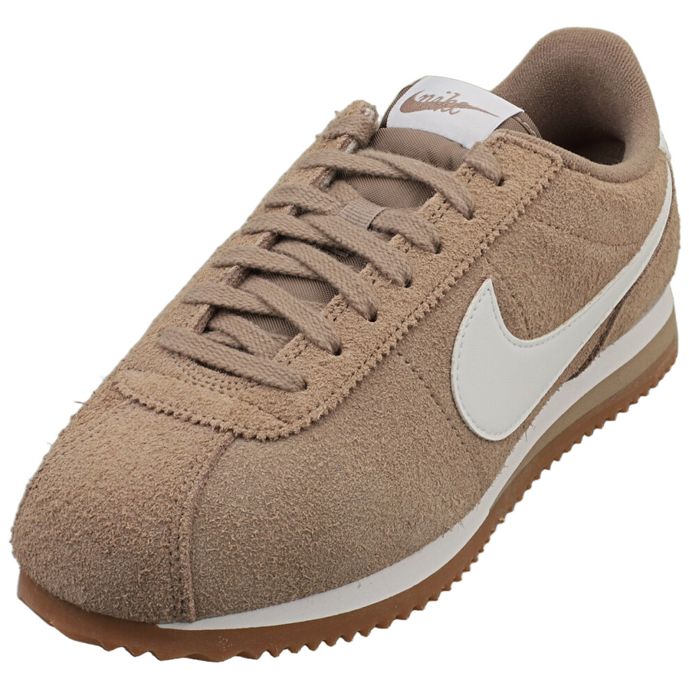 Nike Cortez Vintage Womens Fashion Trainers In Mink Brown White - 7.5 Uk