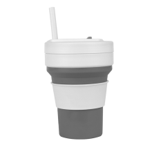 Taza de café plegable de silicona, portátil y reutilizable para exteriores, senderismo, uso diario en el hogar, taza de agua plegable ecológica A