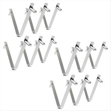 12 Stück Poolstangenclips – Universelle Schmetterlings-Poolclips für Pool-Teleskopstangen, Schwimmbadbürsten und Laubkescher