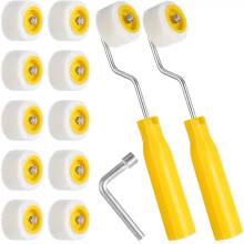 Mini rolo de pintura de 4/5 polegadas, rolo de espuma para pintura, ferramenta de pintura pequena para retoques, acabamentos, bordas ou cantos.