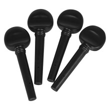 Conjunto de 4 cravelhas de afinação para violino, em ébano, acessórios para instrumentos de corda, peças para violino 4/4, cor preta.