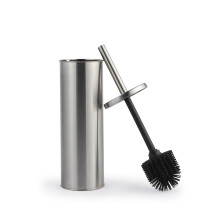 Beldray Toilet Brush & Holder ? AntiBac Treated, Non-Scratch Silicone Bristles, Splash Proof, Discreet Closed-Top Design, Long Handle, Easy Clean