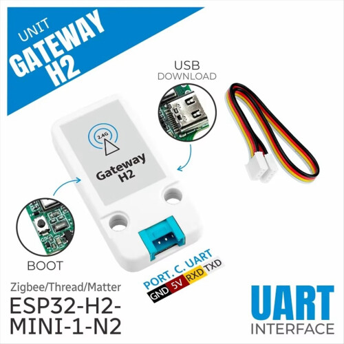 Unidad de puerta de enlace H2 ESP32-H2 Thread/Zigbee compatible con el protocolo ZigBee Thread Matter para hogares inteligentes 1