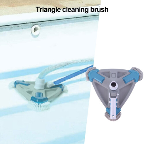 Cabeça de aspirador de piscina triangular com escova de sucção para limpeza de piscinas. 1