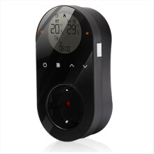 Termostato inteligente LED con WiFi, enchufe de la UE, enchufe digital de 16 A, control remoto, controlador de temperatura