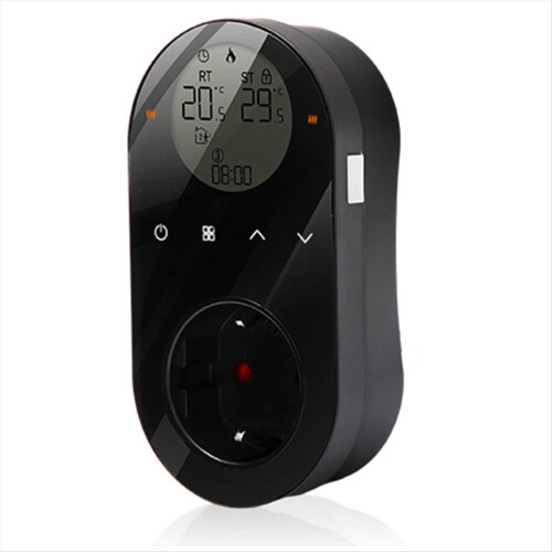 WiFi Smart LED Thermostat Plug Outlet Digital Energy Plug 16A Remote Control Temperature Controller EU Plug