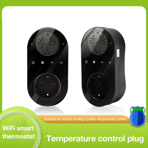 WiFi Smart LED Thermostat Plug Outlet Digital Energy Plug 16A Remote Control Temperature Controller EU Plug 1