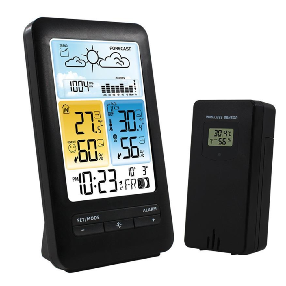 Wireless Digital Display Weather Station Thermometer, Temperature And Humidity Alarm Clock, Weather Forecast Sensor 4854054932598