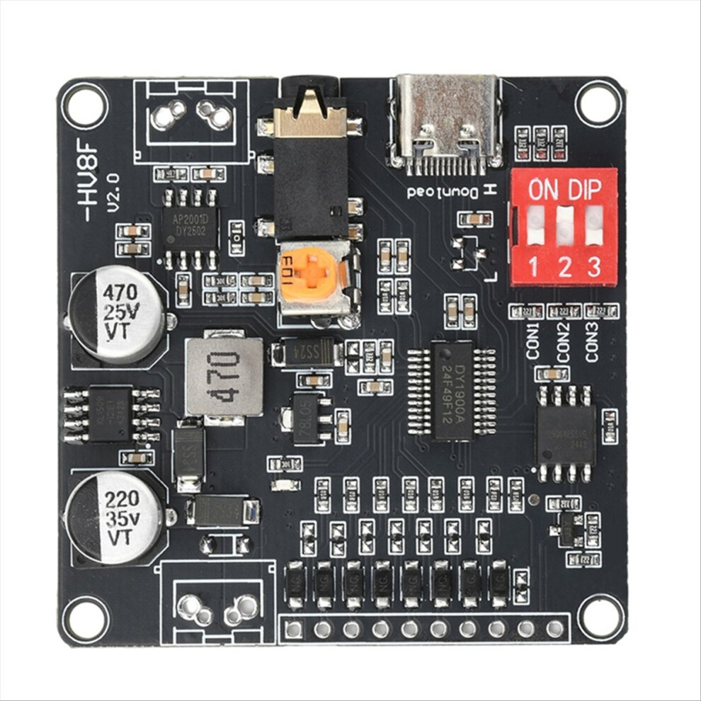 Dy-Hv8f 12V/24V Trigger Serial Port Control 10W/20W Voice Playback Module With 8Mb Flash Storage Mp3player For ,A 4854054936343