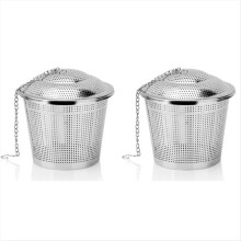 Lot de 2 boules à thé en acier inoxydable 304, infuseurs à thé et épices, pour théière.