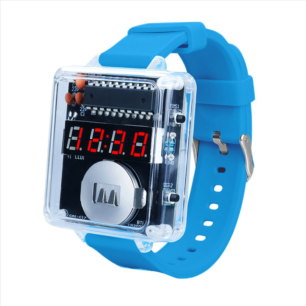 Diy Clock Kit Soldering Practice Kit With 4 Digit Led Display Micro Controller For Electronic Beginners School Student 4854054933472