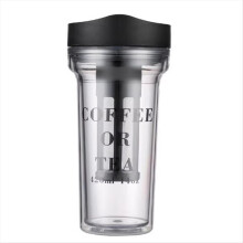 Tazza da caffè portatile da 420 ml con filtro per caffè integrato, ideale per i viaggi, include infusore per il tè e macchina per caffè freddo.