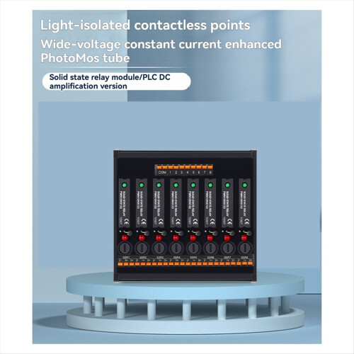 DC Inline Solid State Relay Module RT- Non-Contact DC PLC AC Amplifier Board 5-24V Fuse Protections 8 WAY 1