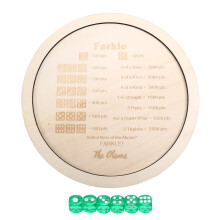 Vassoio per dadi Farkle, gioco di dadi classico Farkle con vassoio, il classico gioco per famiglie da 30 cm