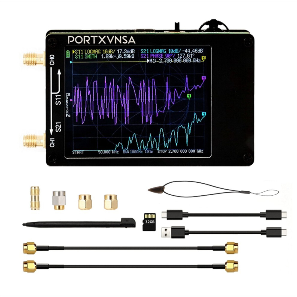 Upgraded Version Plus Vector Network Antenna Analyzer 50Khz-2.7Ghz Mf Hf Vhf Uhf With 32G Sd Card 4854054934448