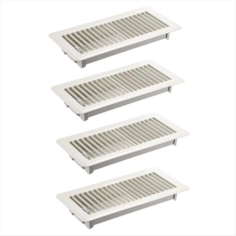 Floor Register,4Pack Floor Vent Covers For Home Floor Walkable Floor Grates Adjustable Air Vent Covers 4X10 Floor Vent 4851335938966