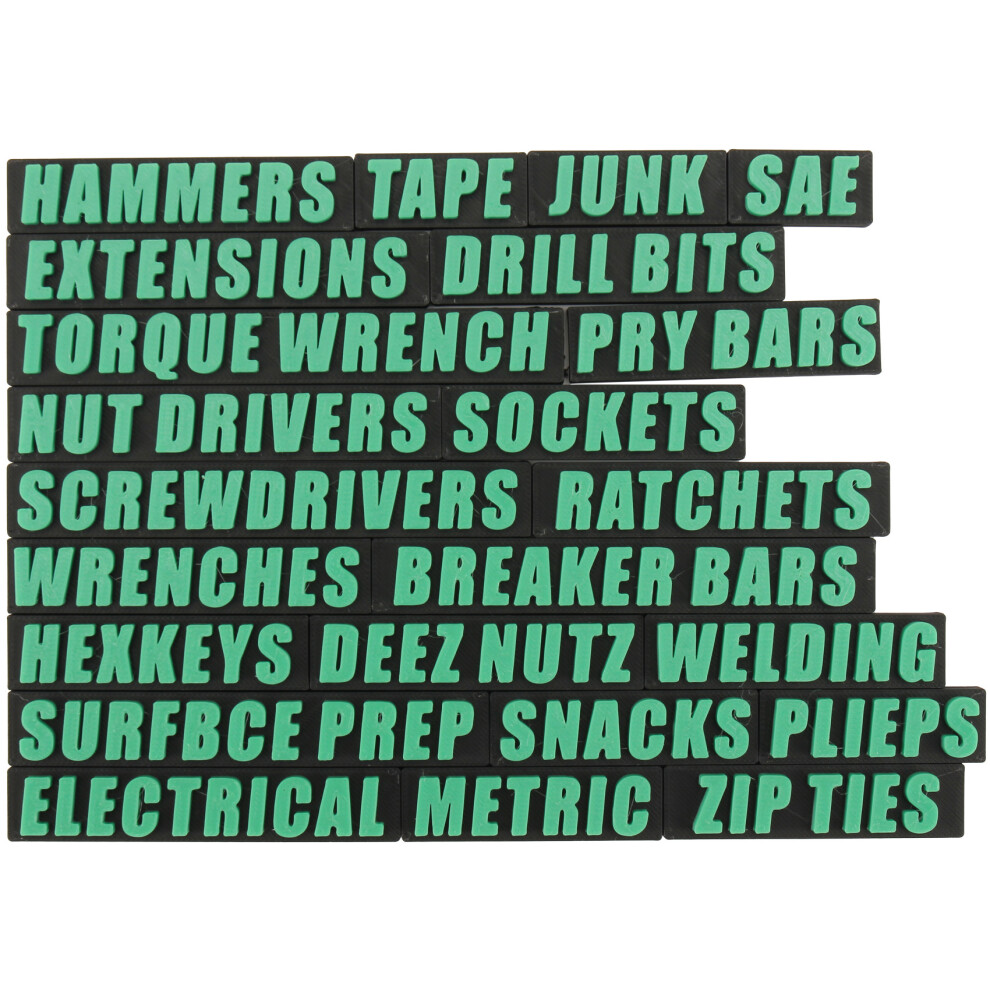 Toolbox Drawer Tags,3D Magnetic Tool Box Labels,23Pcs Reusable Toolbox Organization Stickers,Quick Identifying Drawers 4851335935989
