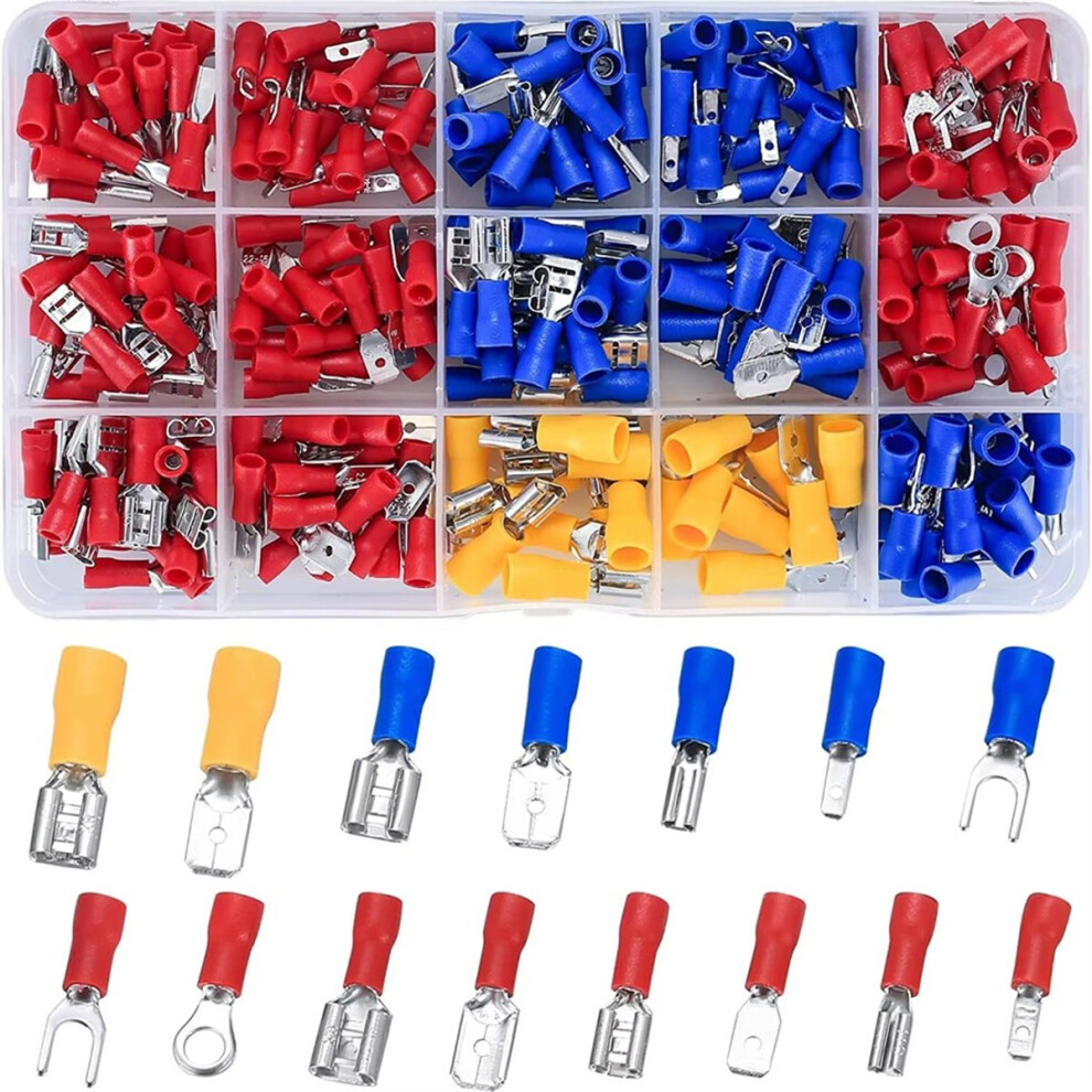 280Pcs Insulated Wire Electrical Connectors With Tool Assorted Male/Female Wire Cable Crimp Terminals U-Type Fork Spade 4851335944103
