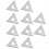 10Pcs 1inch Triangle Paint Paint Carbide Blades Double-Edged Reversible Replacement Blade 1