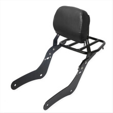 Motorcycle Rear Passenger Sissy Bar Backrest with Luggage Rack for Rebel 300 500 CMX300 CMX500 2017-2023 Black