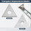 10Pcs 1inch Triangle Paint Paint Carbide Blades Double-Edged Reversible Replacement Blade 3