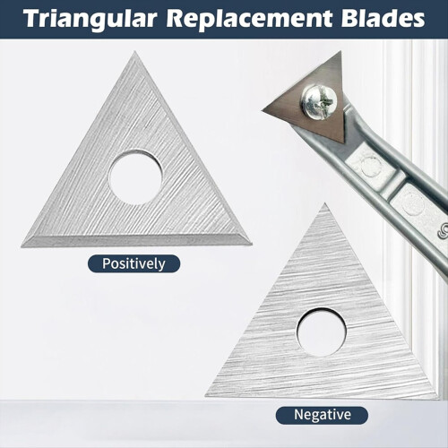 10Pcs 1inch Triangle Paint Paint Carbide Blades Double-Edged Reversible Replacement Blade 2