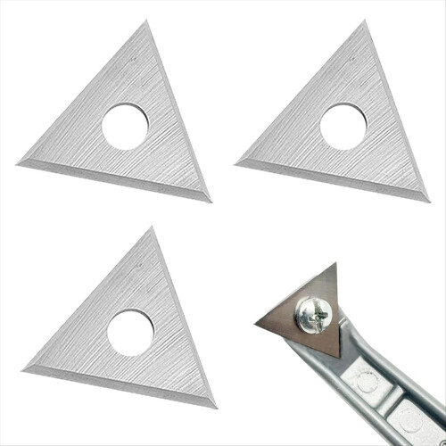 10Pcs 1inch Triangle Paint Paint Carbide Blades Double-Edged Reversible Replacement Blade 1