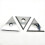 10Pcs 1inch Triangle Paint Paint Carbide Blades Double-Edged Reversible Replacement Blade 4