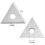 10Pcs 1inch Triangle Paint Paint Carbide Blades Double-Edged Reversible Replacement Blade 6