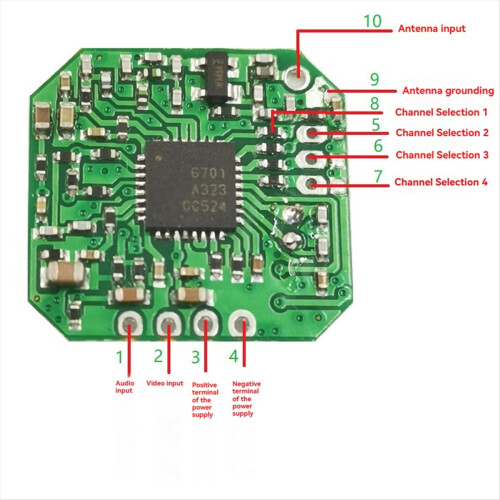 2.4G Analog Wireless Audio Video Transmitter Module Wireless Image Transmission Module Wireless Video Transmitter Module 1