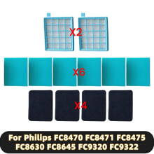 12 stuks HEPA-filter voor FC8470 FC8471 FC8475 FC8630 FC8645 FC9320 FC9322 stofzuiger vervangende onderdelen