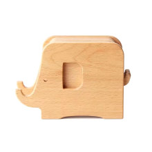 Massief houten olifant cartoon onderzetter, massief houten koffie onderzetter, pot en kom combinatie, bureaublad isolatiemat