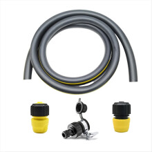 Para manguera de jardín de 3/4 pulg. x 9,8 pies, manguera flexible con junta de retención de agua, kit de junta universal para grifo.