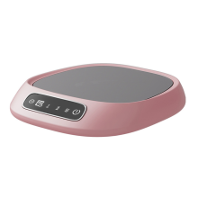 Posavasos calefactor inteligente para oficina, leche caliente, café, té, hogar, escritorio, temperatura constante, color rosa